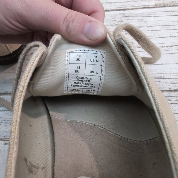 Dr. Martens Lester Canvas Oxford Shoes Beige Low-Top Casual – Men’s 11 - Picture 6 of 10